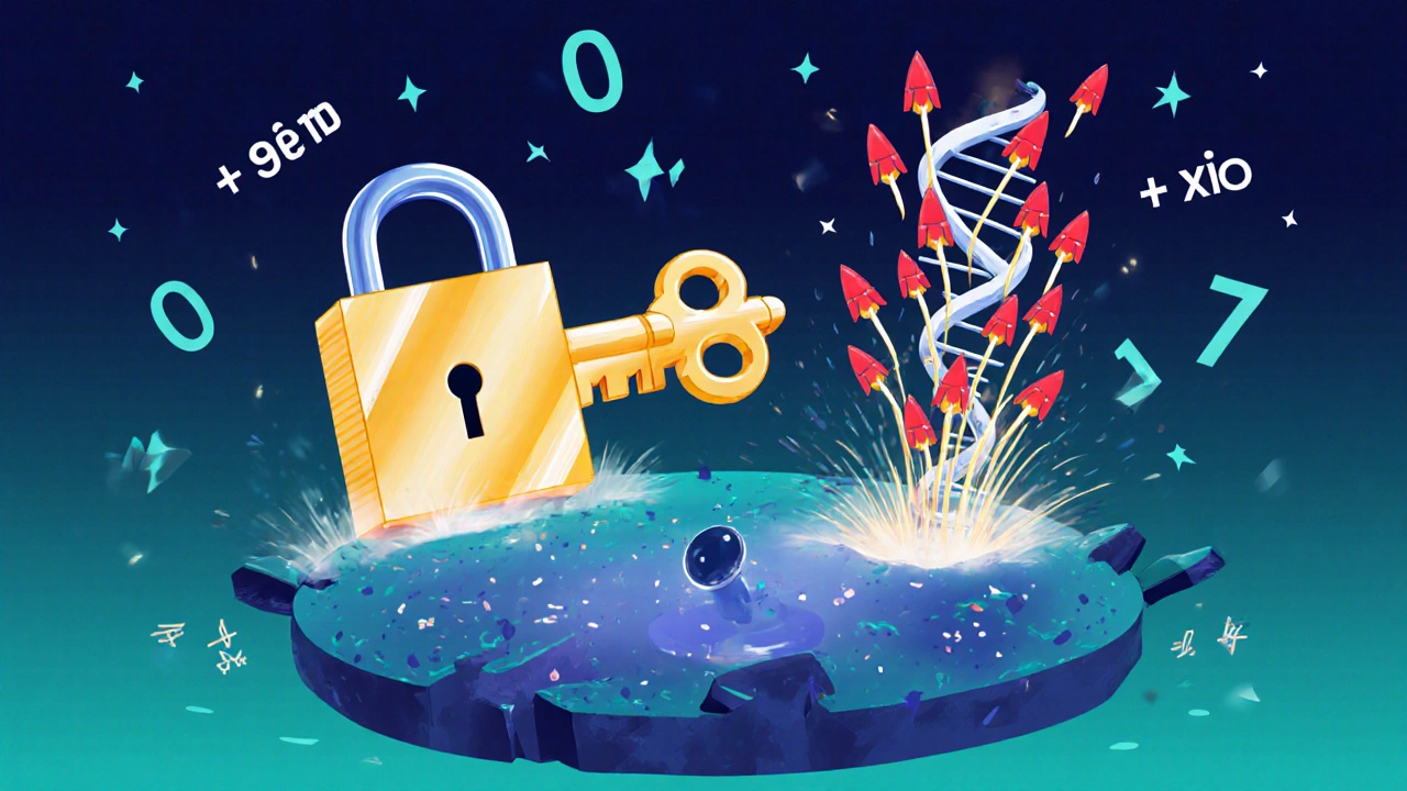 エンザルタミドとドセタキセルががん細胞を同時に攻撃する戦闘シーン。