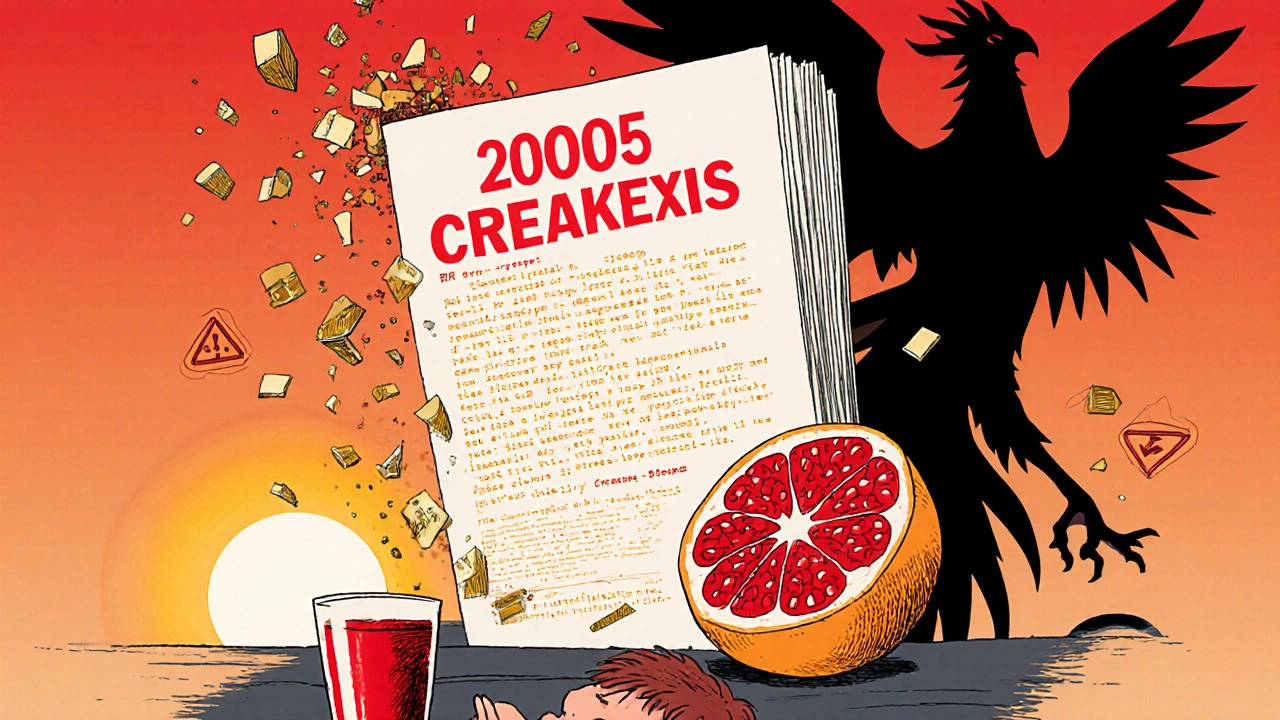 古くて崩れる実験室データと新しい臨床データが対比され、安心してジュースを飲む人の姿が描かれている。