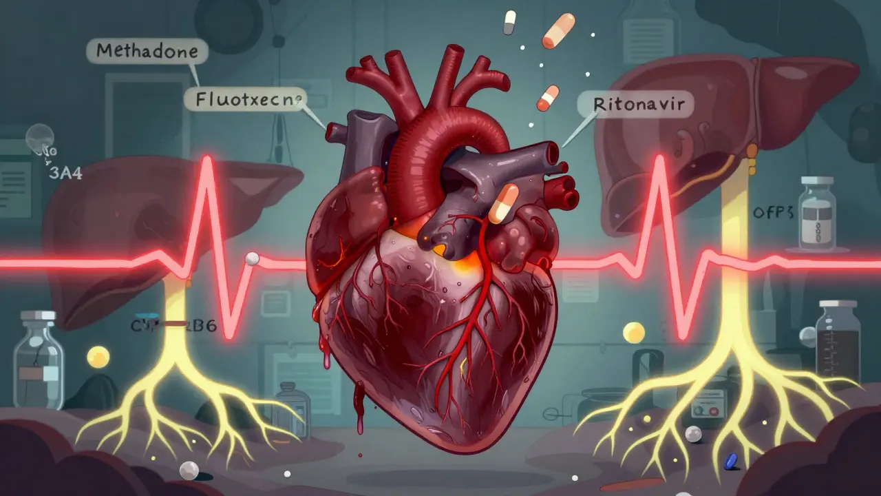 メタドンとCYP酵素相互作用：QT延長と血中濃度変化のリスク